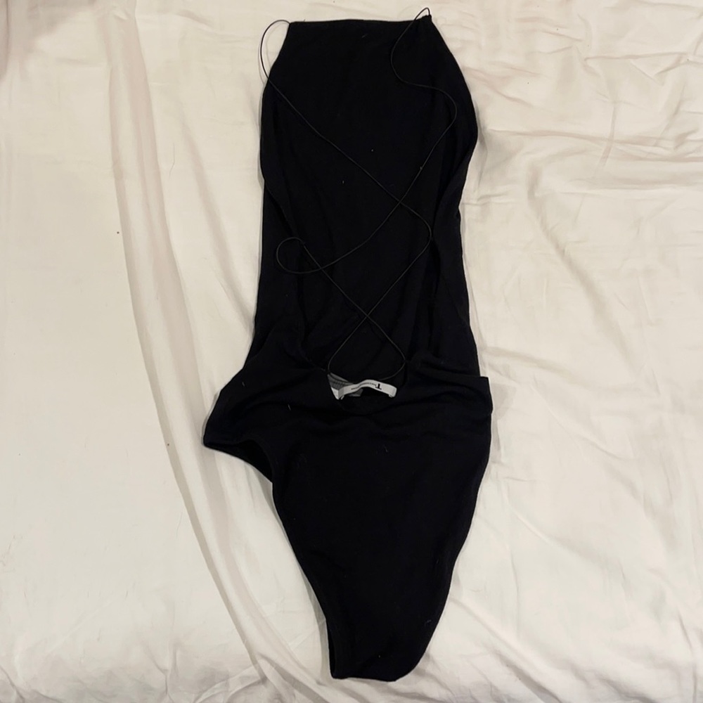 T by Alexander Wang cross back body suit.
